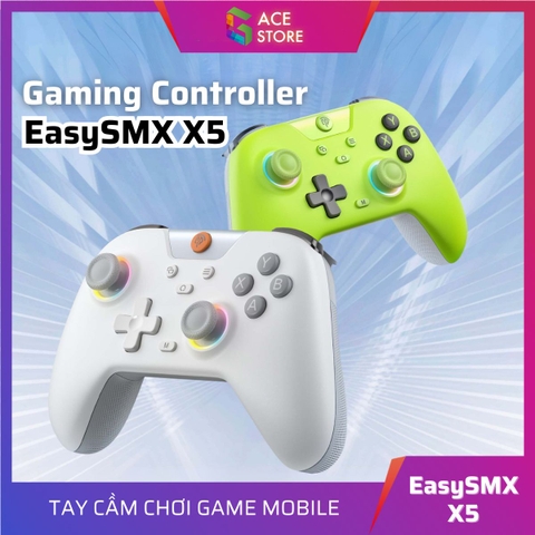 Tay cầm chơi game EasySMX X5 | Polling Rate 1000Hz hỗ trợ đa nền tảng PC / Điện thoại / Switch / Steam Gamer