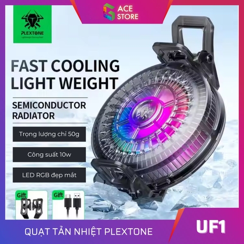 Plextone UF1  | Quạt tản nhiệt từ tính dành cho điện thoại 2 chế độ làm lạnh