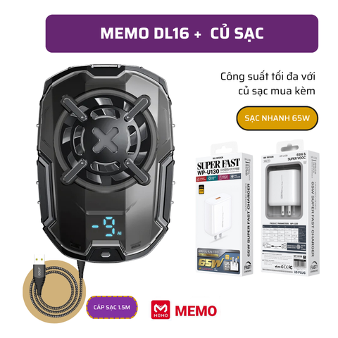 Memo DL16 + Củ Sạc 65W