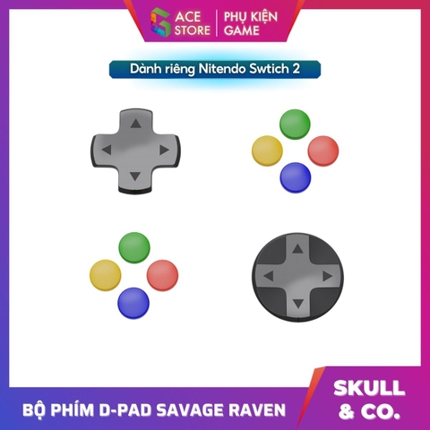 [Chính hãng] Bộ phím nâng cấp Skull & Co. Savage Raven D-Pad Set – dành riêng cho Nintendo Switch 2.