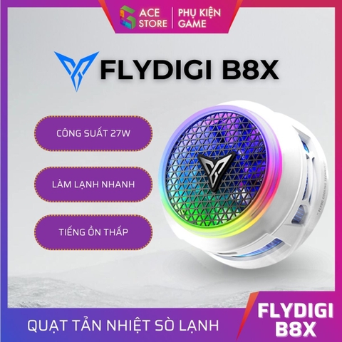 Flydigi B8X | Quạt tản nhiệt sò lạnh từ tính dành cho điện thoại và máy tính bảng