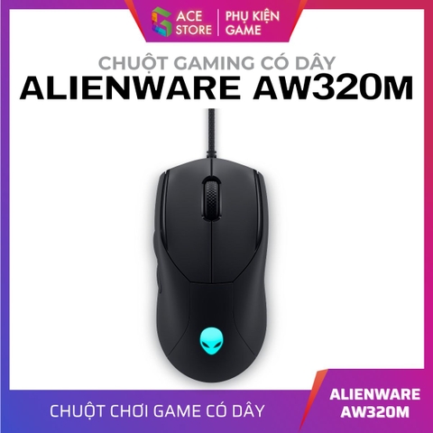 Chuột Gaming Có Dây Alienware AW320M – Dark Side of the Moon, DPI 19K, RGB AlienFX