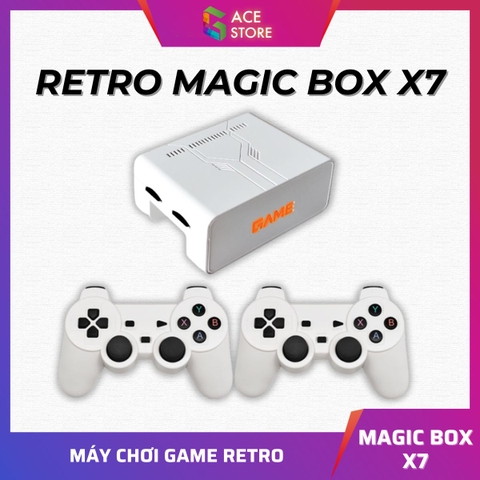 Retro Magic Box X7 – Máy Chơi Game Retro Kết Nối TV, 10.000+ Game, Tay Cầm Không Dây, 128GB