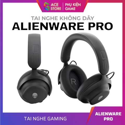 Tai Nghe Alienware Pro Không Dây – Dark Side of the Moon & Lunar Light, Hỗ Trợ ANC & Hi-Res Audio