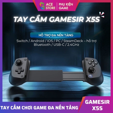 Tay Cầm GameSir X5s – Không dây Đa Nền Tảng, Hall Effect, Gyro 6 Trục, Kẹp Điện Thoại, Switch2/Android/PC