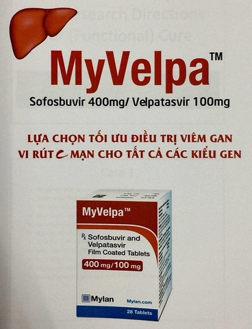 Myvelpa 400mg/100mg Mylan điều trị viêm gan C mạn tính