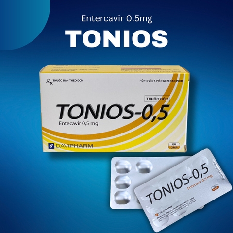 TONIOS 0.5mg, hộp 4 vỉ x 7 viên