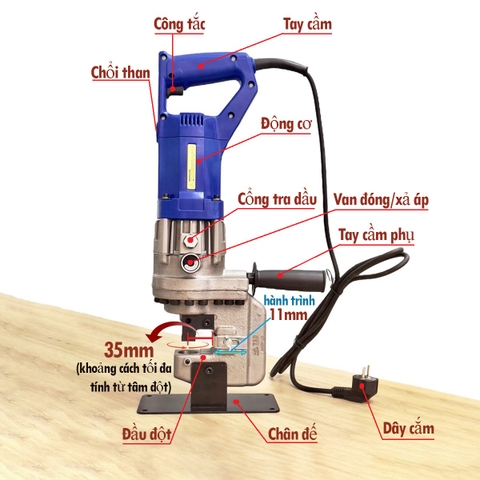 Máy đột lỗ thủy lực chạy điện MHP-20