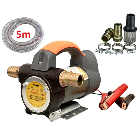 Bơm dầu diesel Suoli SL-027-24V + 5m ống ø25mm