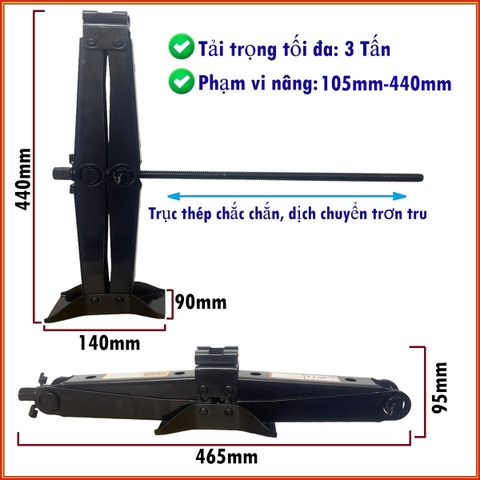 Kích gầm ô tô 3 tấn - Tay siết lực cờ lê tròng tự động