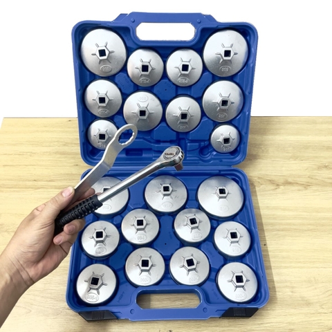 Vam tháo cốc lọc dầu 23pc - Với 21 size đầu mở lọc phù hợp với hầu hết các dòng xe ô tô