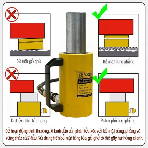 Kích thủy lực 20 tấn TAD FCY-20100 -Kích 20 tấn hành trình 200mm