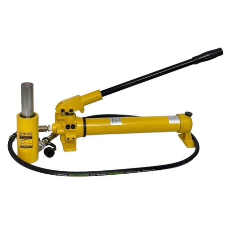 Kích thủy lực 10 tấn hành trình 100mm RSC-10100 + tay bơm CP-700