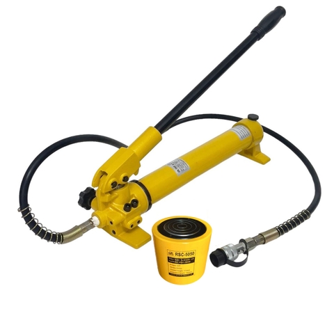 Bộ kích thủy lực 1 chiều 50 tấn hành trình 50mm RSC-5050 kèm Bơm tay thủy lực CP-700