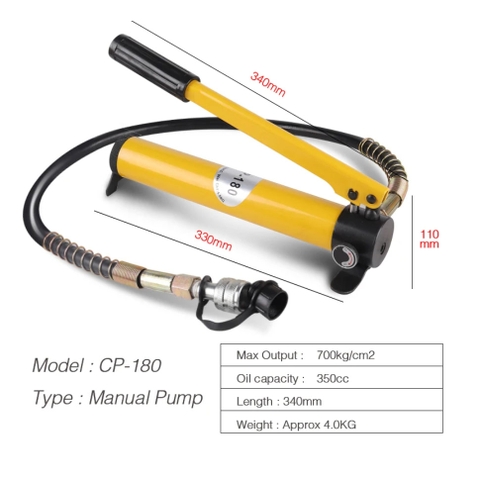 Bộ kích thủy lực 10 tấn RSC-1050 + bơm tay CP-180