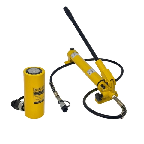 kích thủy lực 10 tấn hành trình 100mm + bơm thủy lực CP-700