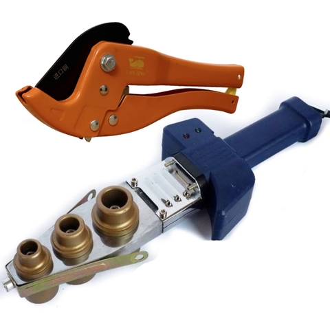 Bộ Máy hàn nhiệt ống nhựa LanJing L02A, 800W, hàn ống 20-32mm + kéo cắt ống 42mm LanJing S04
