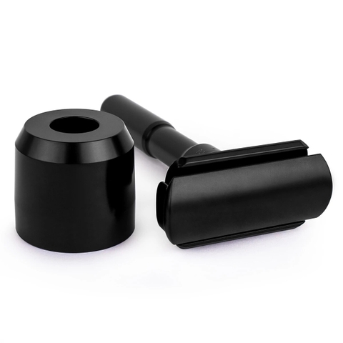Bàn cạo râu cổ điển Ming shi 2000s đen + chân đế cổ điển