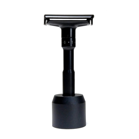 Bàn cạo râu cổ điển Ming shi 2000s đen + chân đế cổ điển