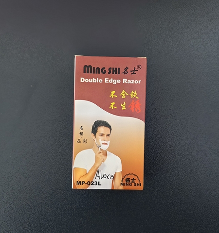 Bàn cạo râu cổ điển Ming shi 023L (hộp + lưỡi cạo)
