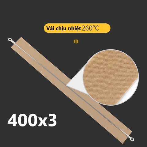 Dây gia nhiệt máy hàn miệng túi 400x3mm, đã bao gồm màng vải