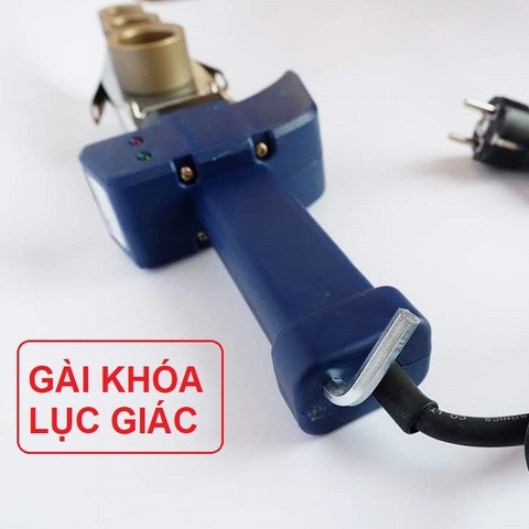 Máy hàn ống nhiệt Lan Jing, 3 đầu hàn ống PPR 20-25-32  công suất 800W (cá heo tím than dài)