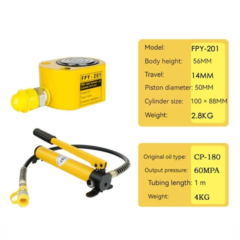 Bộ kích lùn thủy lực FPY-201 và bơm CP-180