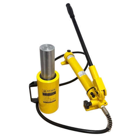 Bộ kích thủy lực 30 tấn hành trình 150mm FCY-30150 kèm + Bơm tay thủy lực CP-700