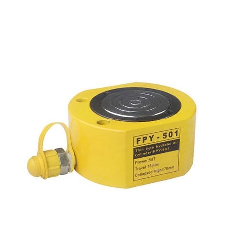 Kích thủy lực lùn FPY-501, tải trọng 50 tấn thân mỏng 71mm, hành trình 18mm