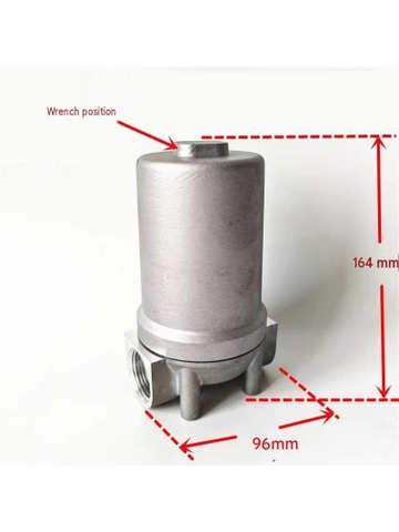 cốc lọc dầu diesel màng thép có thể tái sử dụng. zen 32mm