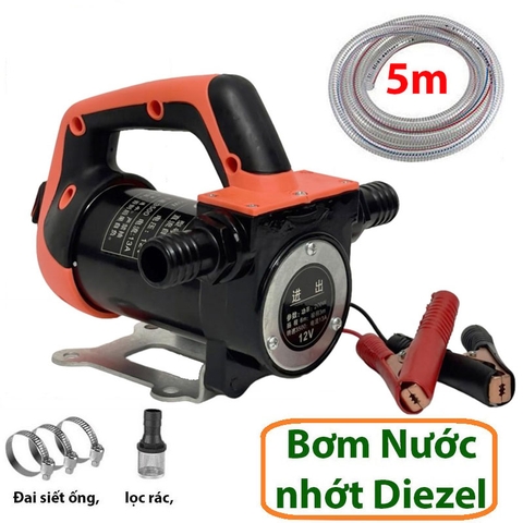 Máy bơm dầu & nước 12V souli SL-020 kèm +5m ống