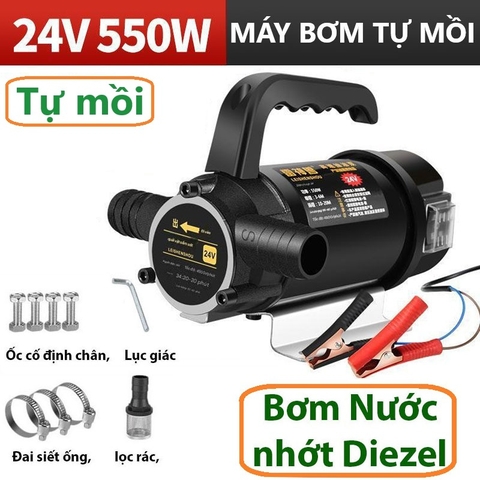 Máy bơm nước & bơm dầu leishenshou 24V 550W + 3m ống