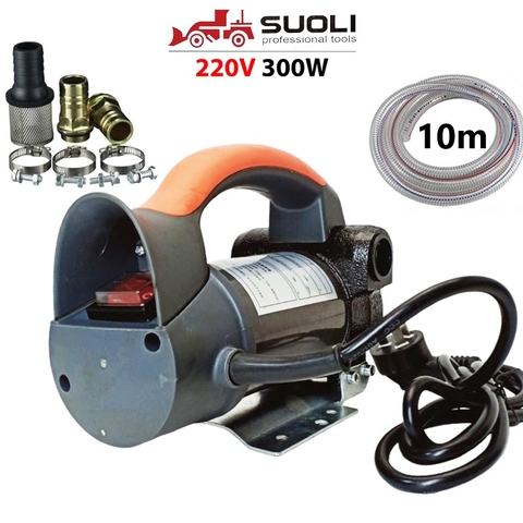 Bơm dầu diesel Suoli SL-027-220V + 10m ống ø25mm