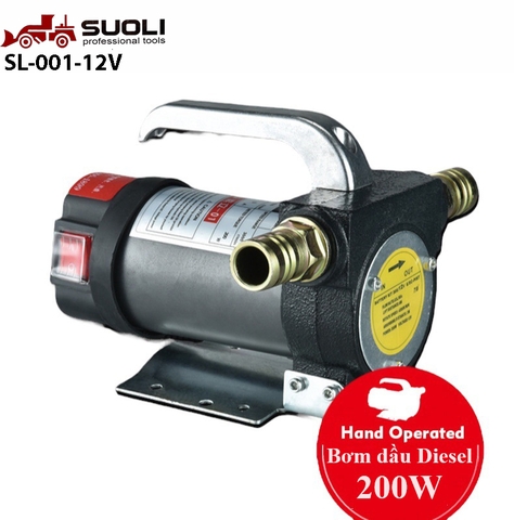 máy bơm dầu diesel 12V SUOLI SL-001, Công suất 40L/phút