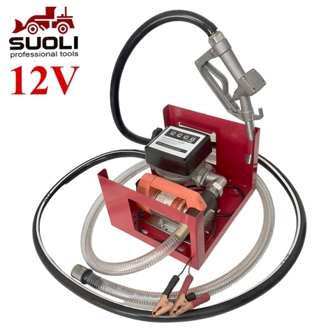 Máy bơm dầu diesel 12V có đồng hồ Suoli SL-011A