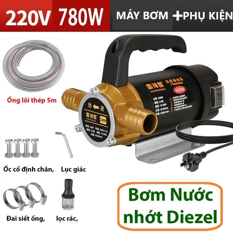 Bơm dầu Leishenshou 220V 780W + 5m ống