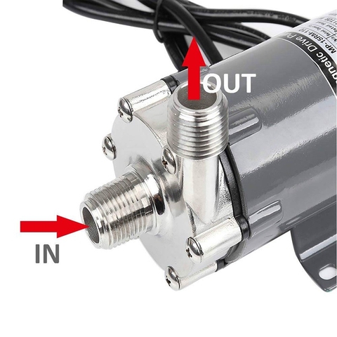 Máy bơm từ tính inox mini MP10-15-20 – chiết rót bia, nước giải khát, chịu nhiệt cao, tuần hoàn nước làm mát