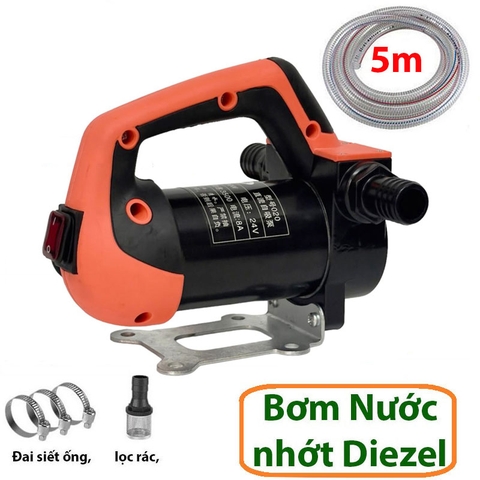 Máy bơm dầu & nước 24V SL-020 kèm +5m ống
