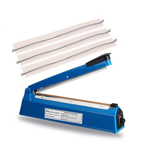 Máy hàn miệng túi vỏ nhựa 400x2mm kèm + 3 dây sơ cua
