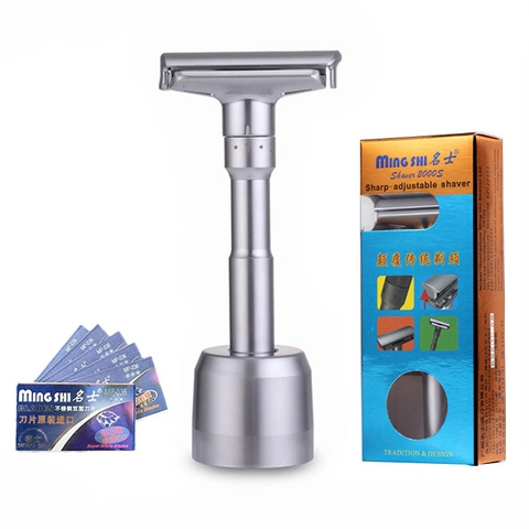 Bàn cạo râu cổ điển Ming shi 2000s Màu bạc + chân đế cổ điển