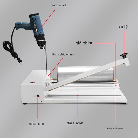 Máy Hàn Miệng Túi & Cắt Màng Co Công Nghiệp SKA600 – Kích Thước Lớn, Công Suất 800W