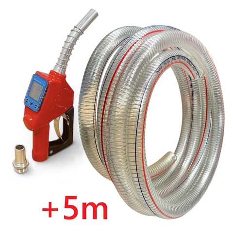 Cò bơm xăng dầu đếm số lít kỹ thuật số WG-03 kèm 5m ống phi 25