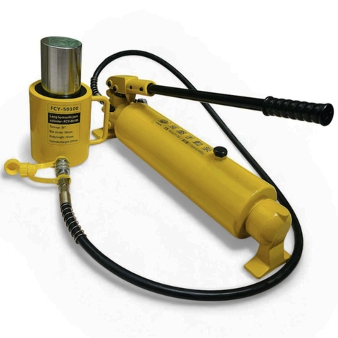 Kích thủy lực 50 tấn hành trình 100mm FCY-50100 + kèm bơm tay thủy lực CP-700-2