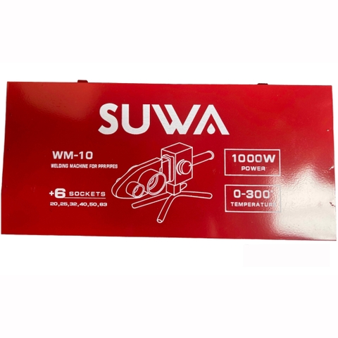 Máy hàn nhiệt ống nước Suwa WM-10 1000W 3 lỗ, 6 đầu hàn 20-63mm