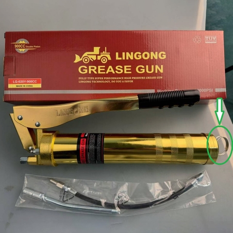 Súng bơm mỡ tay 900cc - 2 ty áp lực cao 12000PSI