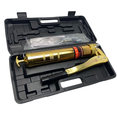 Súng bơm mỡ tay 900cc - 2 ty áp lực cao 12000PSI