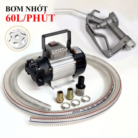 Máy bơm dầu nhớt Suoli SL-013 + 10m ống 25mm + Cò bơm hợp kim nhôm