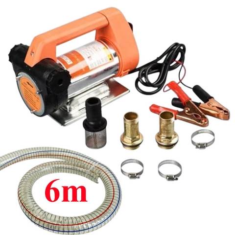 Máy bơm dầu SL-012-24V + 6m ống nhựa lõi thép phi 25mm