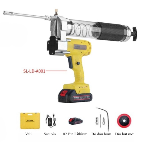 Máy bơm mỡ dùng pin Suoli