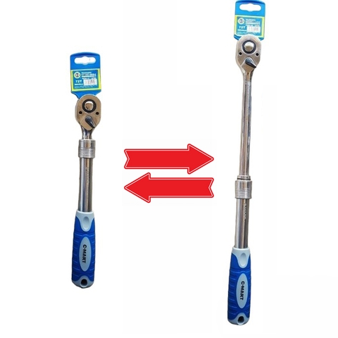 Tay siết lực tự động 72 răng C-mart F0284-1/2, tay đòn có thể kéo dài 300-440mm